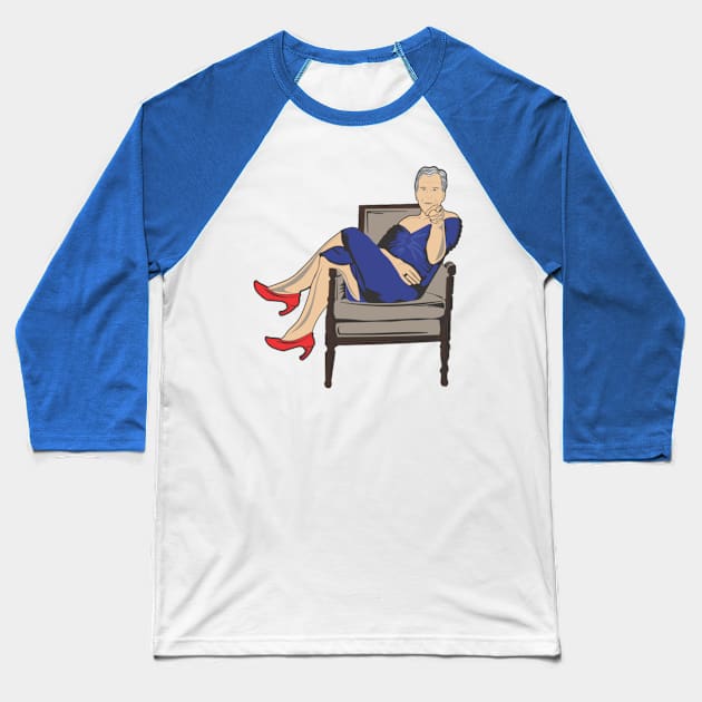 Jeffrey Epstein in blue dress Baseball T-Shirt by CabalCollection